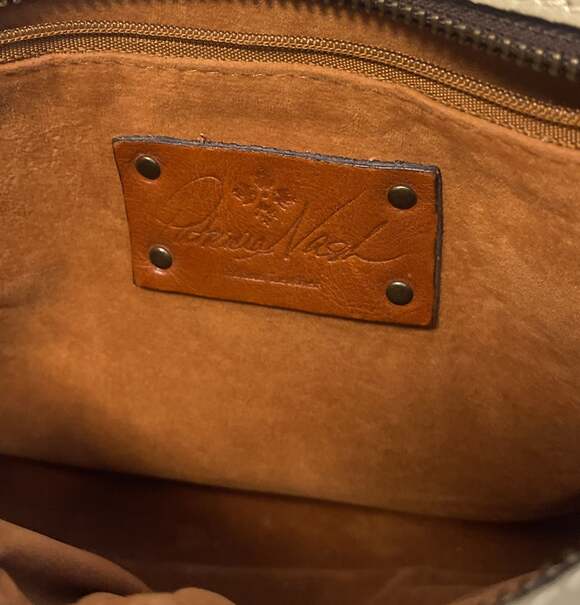 Patricia Nash Laser Cut Chiara Leather Satchel/Crossbody Bag - Picture 9 of 10